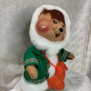 🎄 1988 Vintage Annalee Christmas Eskimo Bear with Mittens